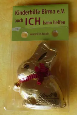 die kleinen Schoko- Osterhasen fanden reißenden Absatz
